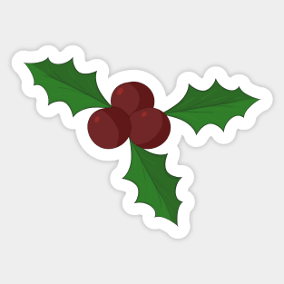 Cartoon Holly Berry Sticker